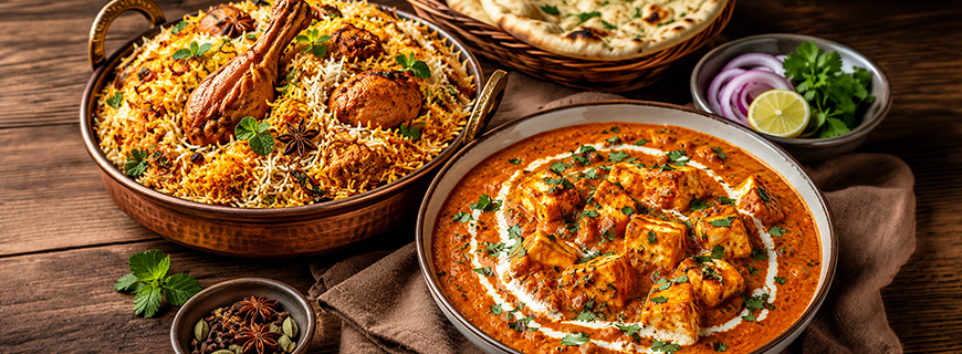 Indian Family Enjoying Good Indian Food At Taj Bistro